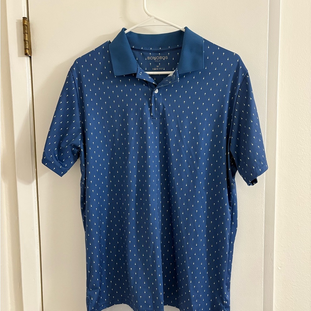 Bonobos Men's Polo Shirt in Blue with Pattern
